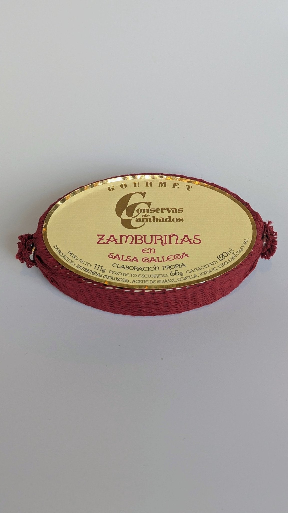 Conservas de Cambados, Zamburiñas (kleine coquilles met mantel) op Galisische wijze - VIZmarkt