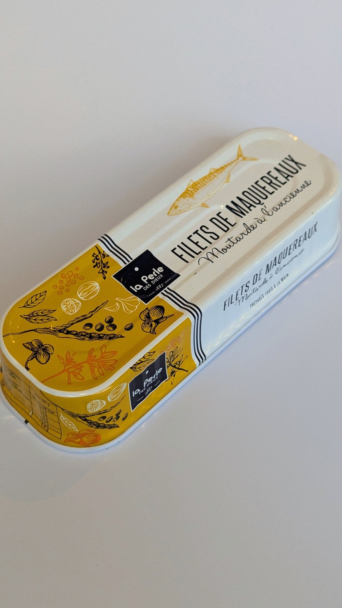 La Perle des Dieux makreel filets in grove mosterd - VIZmarkt