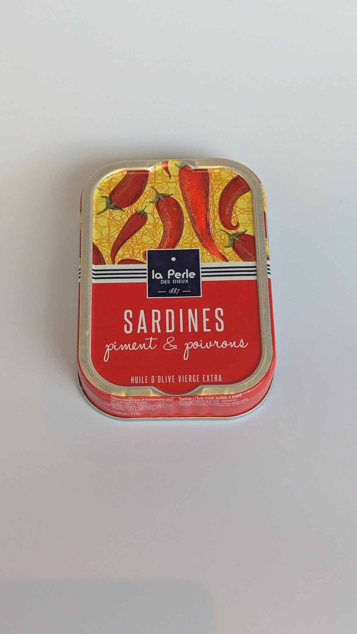 La Perle des Dieux, Sardines met piment en rode paprika - VIZmarkt