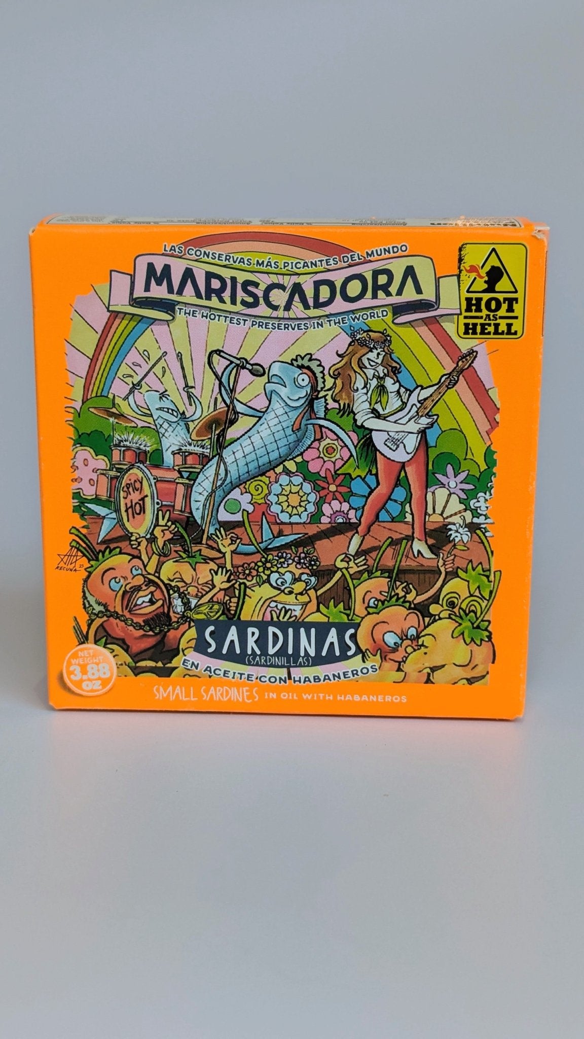Mariscadora sardines in olie met Habanero peper. LET OP, PITTIG!! - VIZmarkt