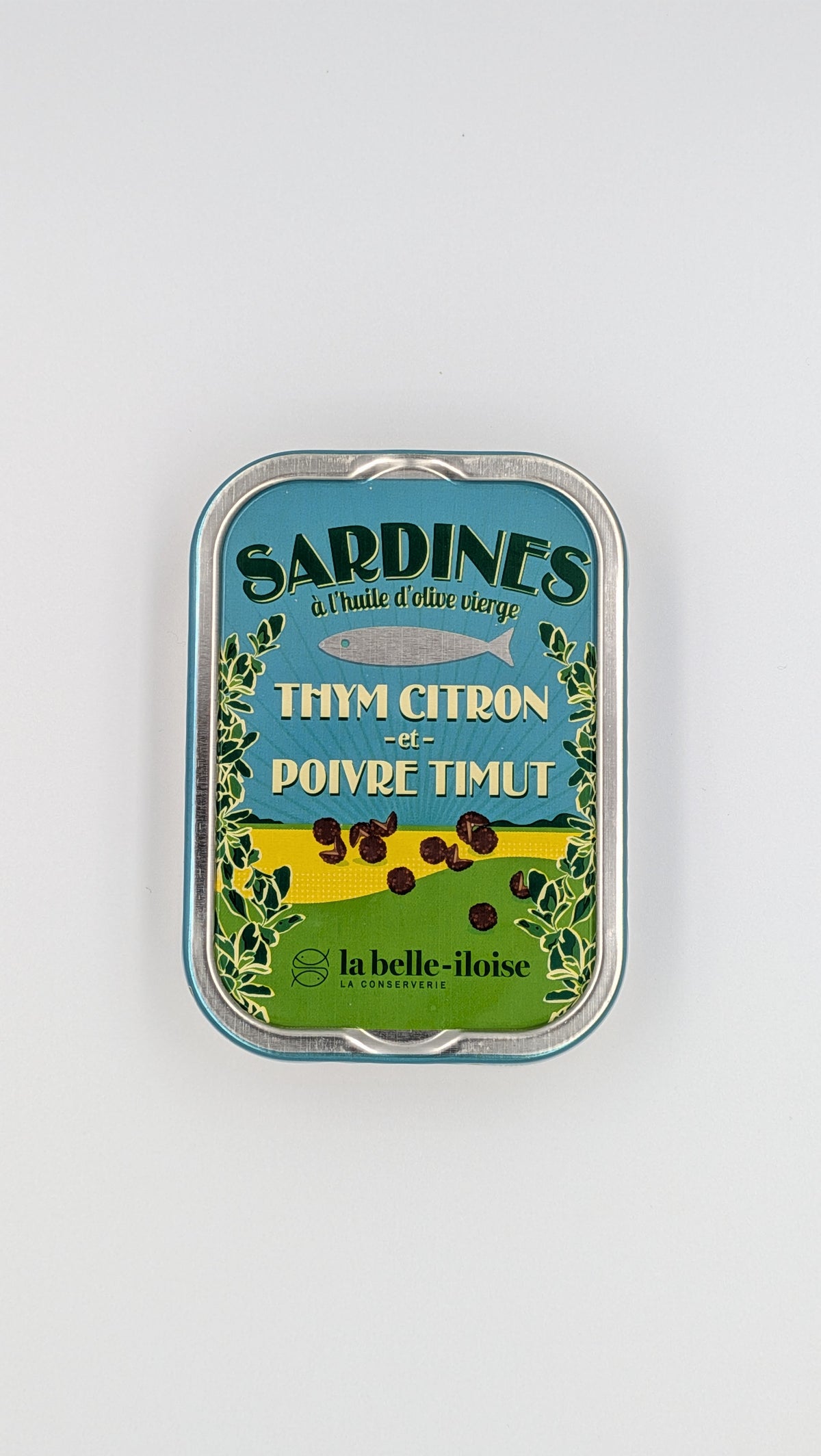 La Belle Iloise Sardines in Olijfolie met tijm, citroen en Timut peper