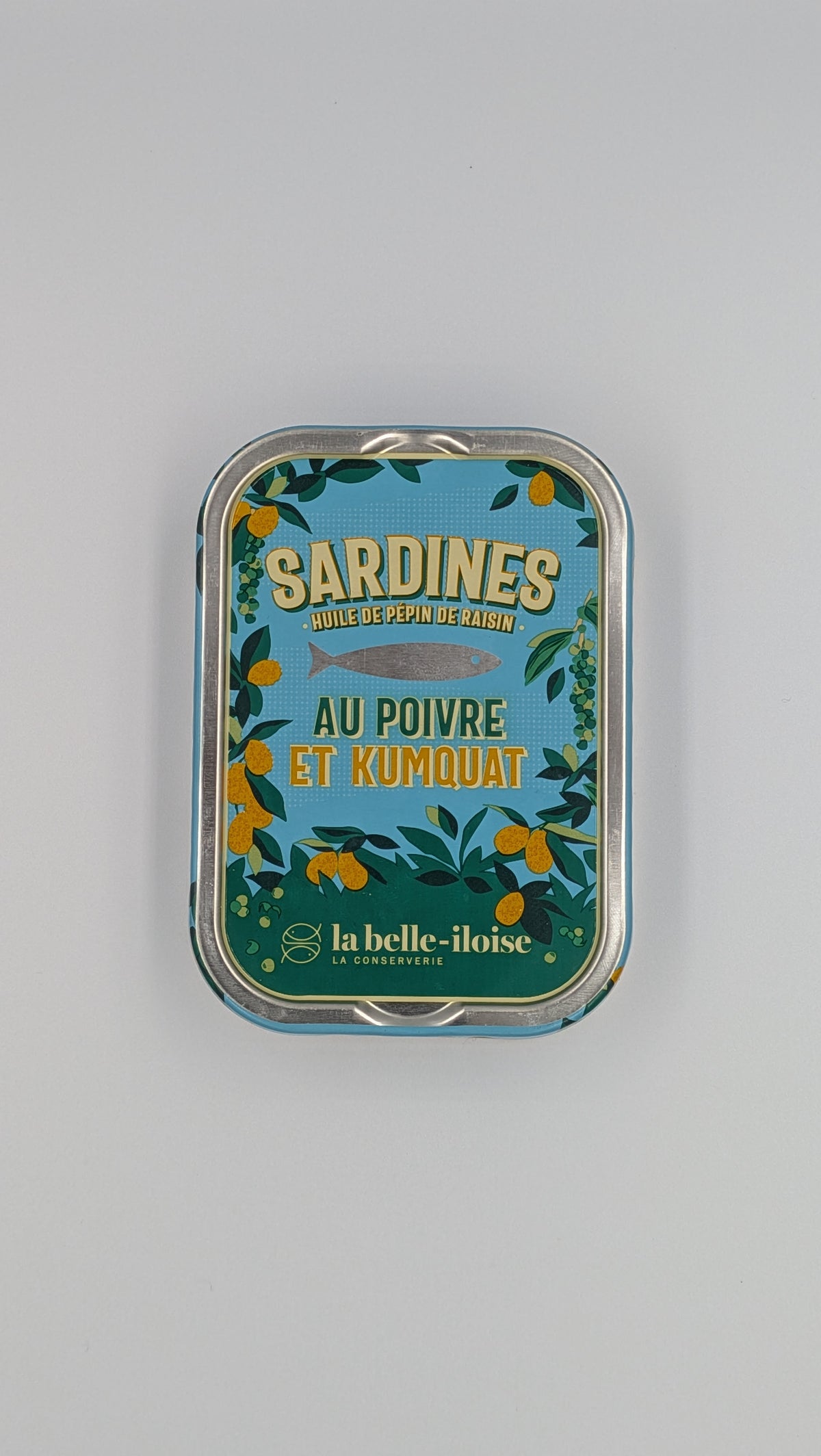 La Belle Iloise Sardines in druivenpitolie met kumquat en groene peper